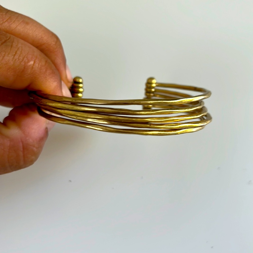 Stella & Dot Gold Multi-Wire Cuff Bracelet